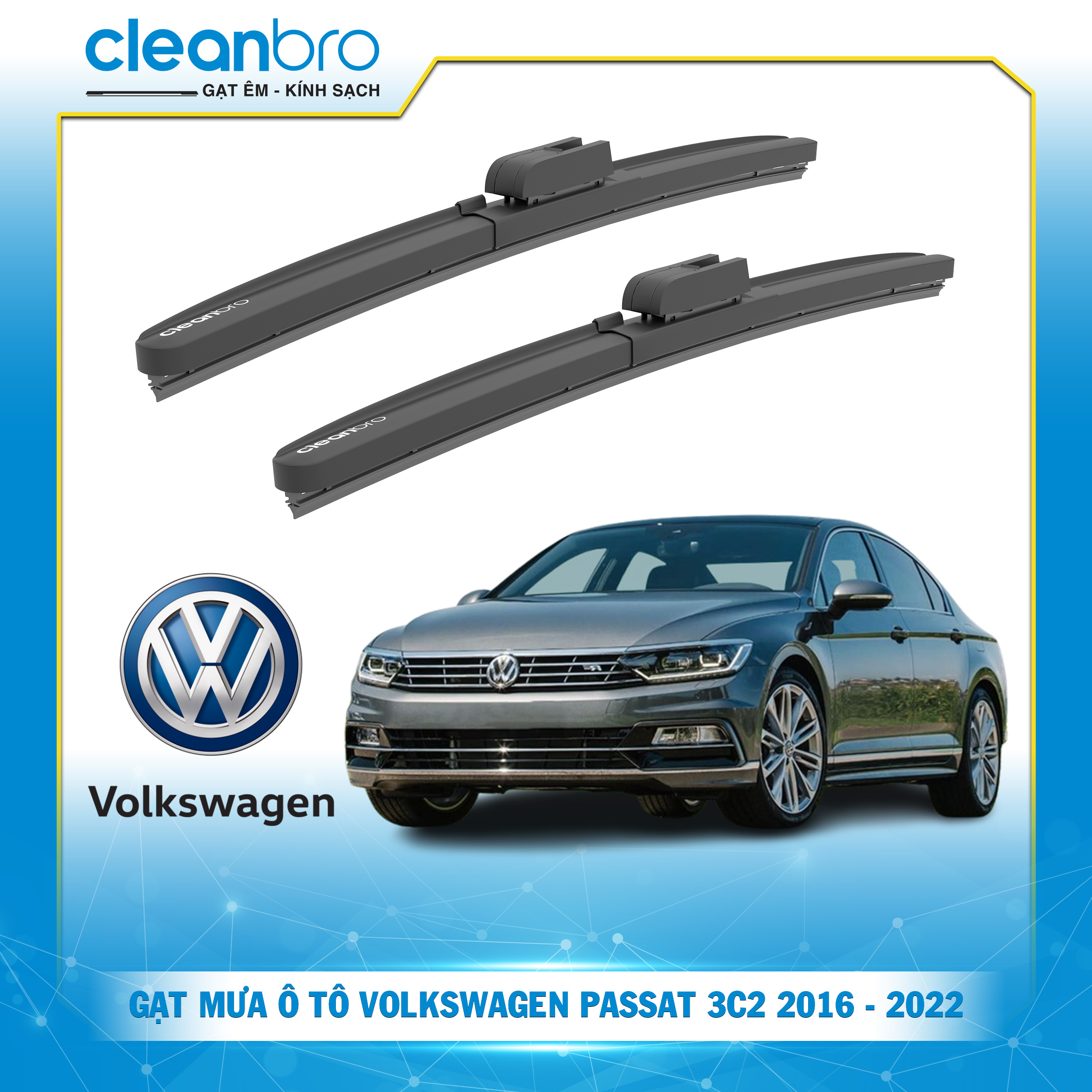 Gạt mưa ô tô hiệu ứng lá sen  Volkswagen Passat 3C2 [2016-2022]